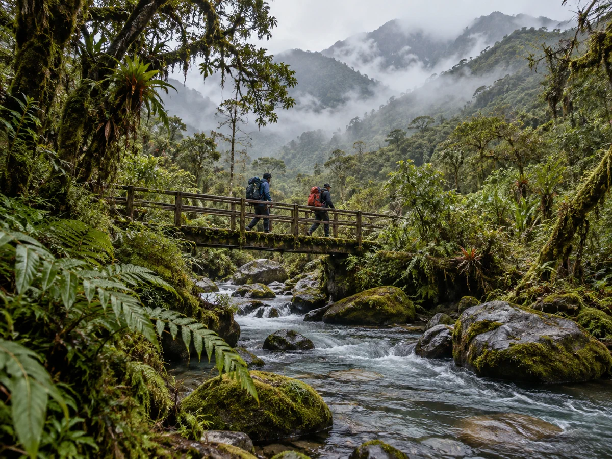 Paisaje de la expedición ficticia Bosque de Agua